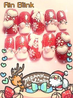 雪の結晶Xmasネイル