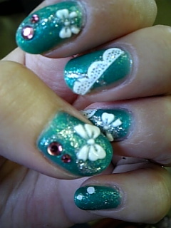 グリーン×リボン