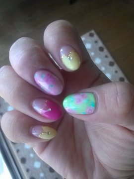 パステル花柄