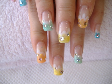 キラキラアイスクリーム　ネイル