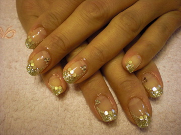 ゴールドラメネイル