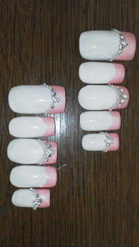 ピンク×白