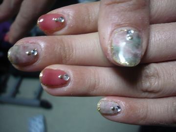 ピンク&アースタイダイ