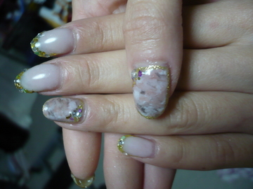 ベージュタイダイ