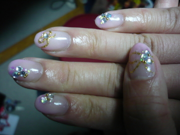 ピンク＆ゴールドリボン