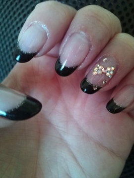 ブラックフレンチ×リボン