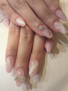 ピンク×レース