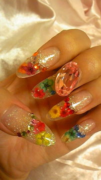 押し花nail