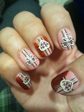 バレンタインネイル