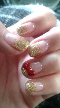 ゴールド赤リボン