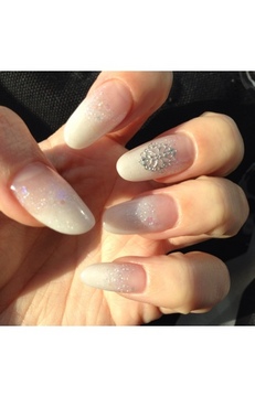 ホワイトラメグラ♡シンプルスカルプ