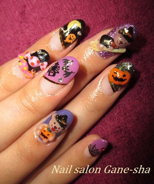 halloween nail×bears♪