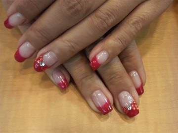 赤フレンチ＆リボン