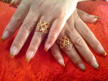 オレンジ＆ゴールド