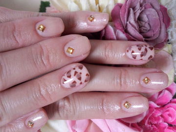 定額ネイル〜ヒョウ柄
