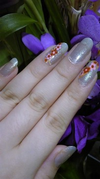 ドットフラワーネイル