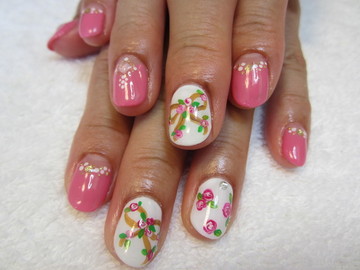 ピンク+ペイントローズ