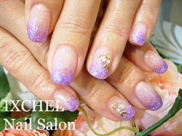 春パープル～スワロフスキー