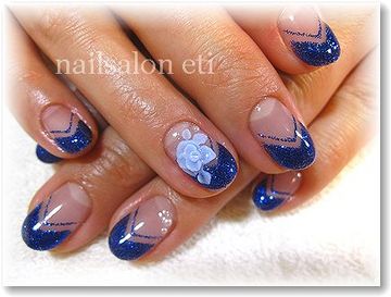 幸運のブルーローズネイル♪