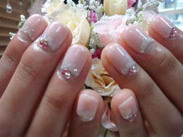 ピンク逆フレンチ