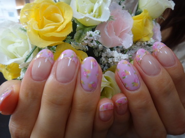 花柄ネイル