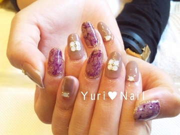 ﾏｰﾌﾞﾙ×ﾍﾞｰｼﾞｭ★Nail.ｼﾞｪﾙ