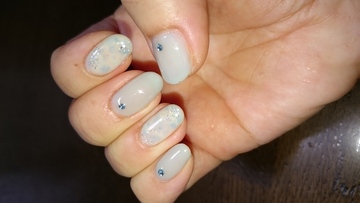 涼しげネイル