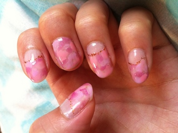 ピンクパープルタイダイ