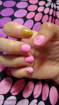 ピンク☆ゴールドnail