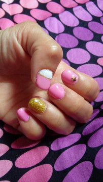 ピンク☆ゴールドnail
