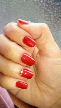 シンプルな赤nail