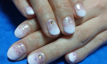 ホワイトグラデーション＆ホロ