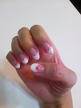 シンプル夏ネイル