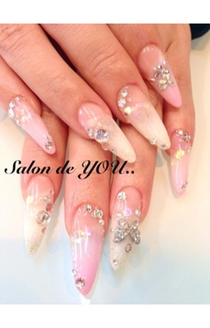 White.Pink LongNail♡