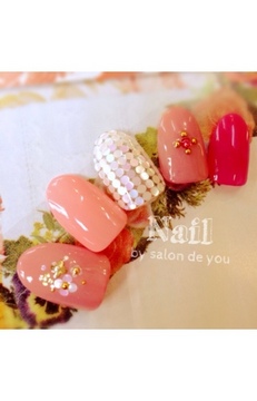 Pink nail.