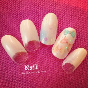 Ribbon nail♡