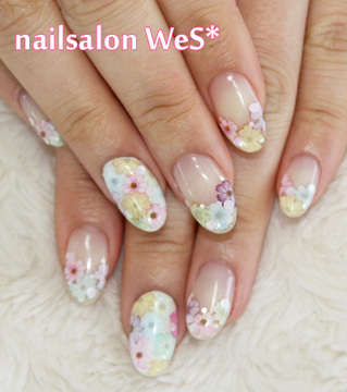 押し花シールネイル