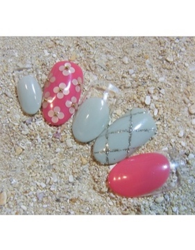 モダンな春色フラワー