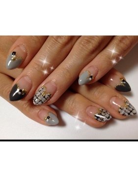 ツイードハートネイル！