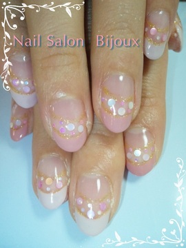 ピンク♥ダブルフレンチスウィートネイル