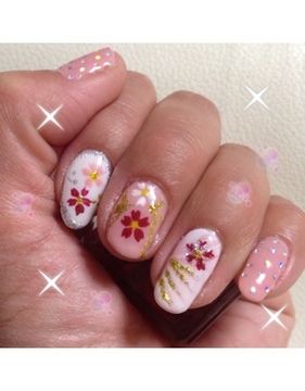 卒業式、入学式用春ネイル