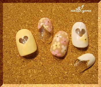 キュートフラワー×ハート
