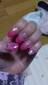 ピンク リボンネイル