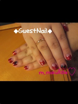 ラメ・逆フレンチ