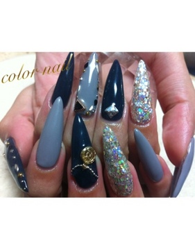 ネイビー＊グレー＊寒色系ホロ