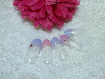 春色フレンチネイル