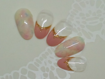 フレンチ＆タイダイネイル