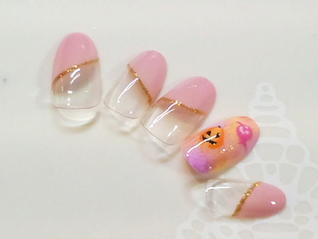 シンプルハロウィンネイル