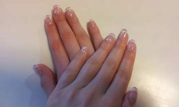 ピンクボーダーネイル♪