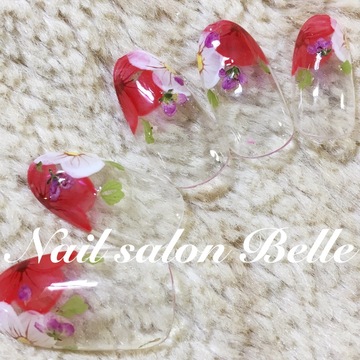 お花畑ネイル¥7000